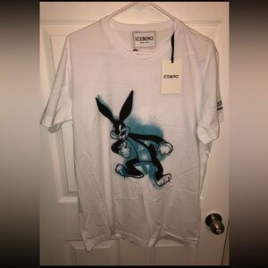 🔥 NWT IceBerg History Bugs Bunny Tee Shirt XL White SOLDOUT